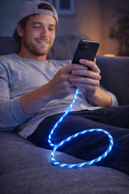 1+1 GRATIS | Flexibel & schnell laden – 540° drehbares RGB-Datenkabel