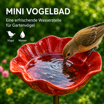 50% RABATT | CraftBlossom™ – Handgefertigte Metallblume & Vogeltränke für den Garten
