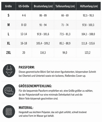 Solena™ 3-Teile-Bademode-Set – Vom Pool zum Lunch ohne umziehen