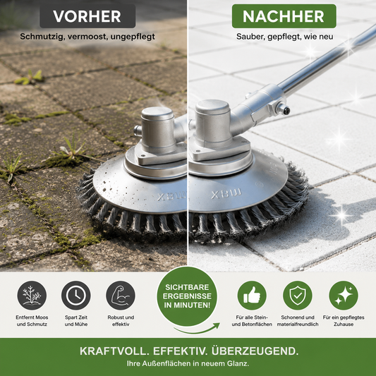 Unkrautbürste für Rasentrimmer | Unkraut vernichten | GartenStahl