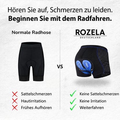 Radlerhose für Damen & Herren | Fahrradhose mit Gelpolster | Fahrradunterhose | Veloride
