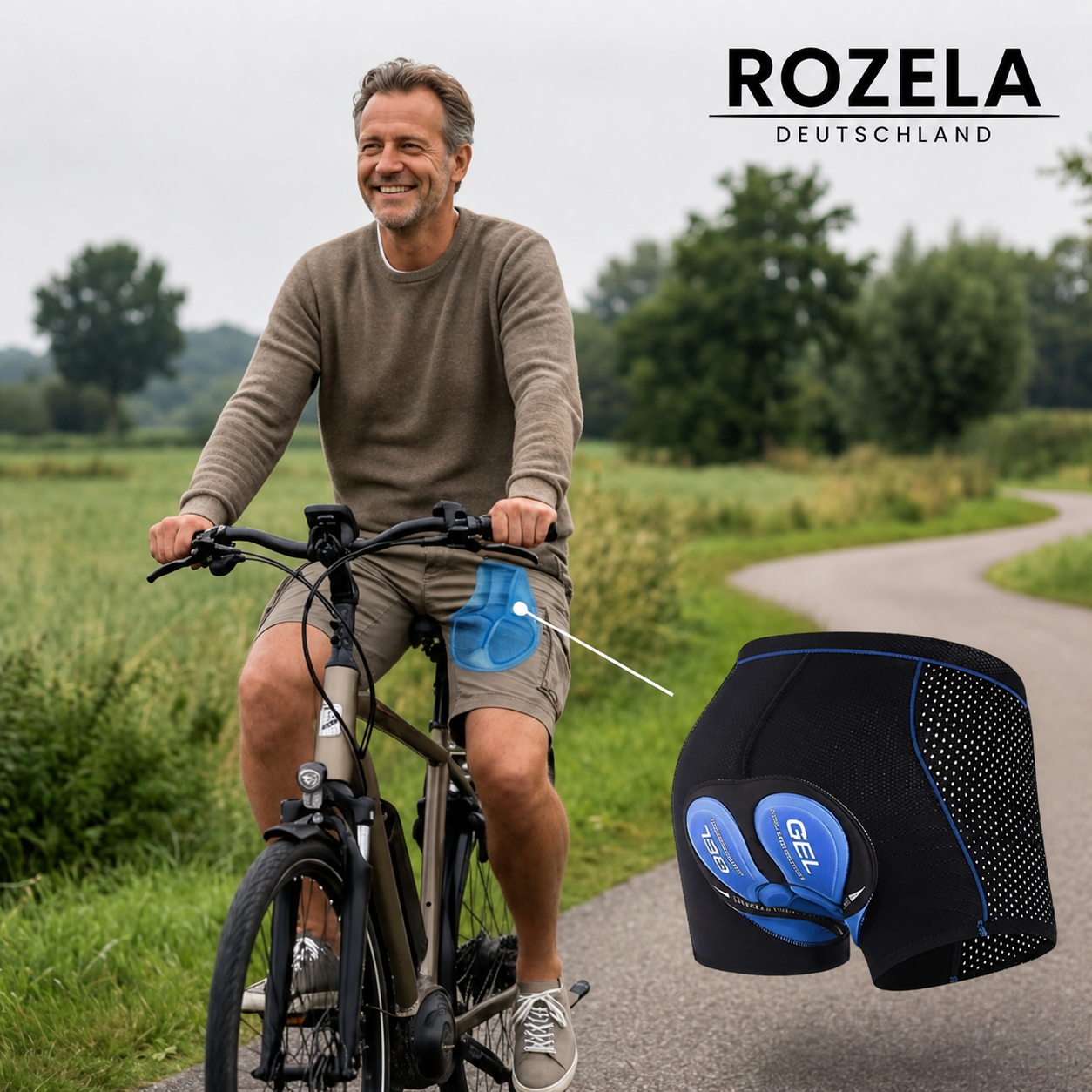 Radlerhose für Damen & Herren | Fahrradhose mit Gelpolster | Fahrradunterhose | Veloride