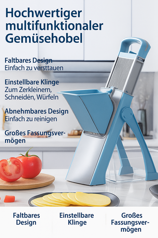 50% RABATT | Multifunktionaler Hochleistungs-Gemüseschneider für Ihre Küche – Schneiden, Würfeln & Hobeln in Sekunden!