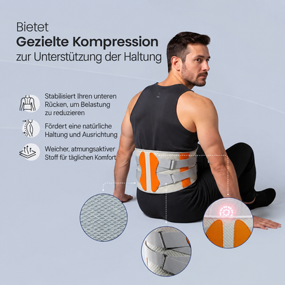 Rückenstützgürtel mit Wärmefunktion und 660 nm Rotlicht
