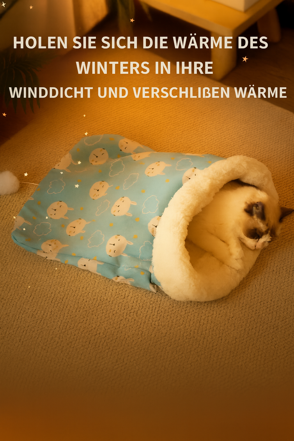 PurrSack™ Deluxe – Kuschel-Höhle für Katzen (1+1 Gratis)