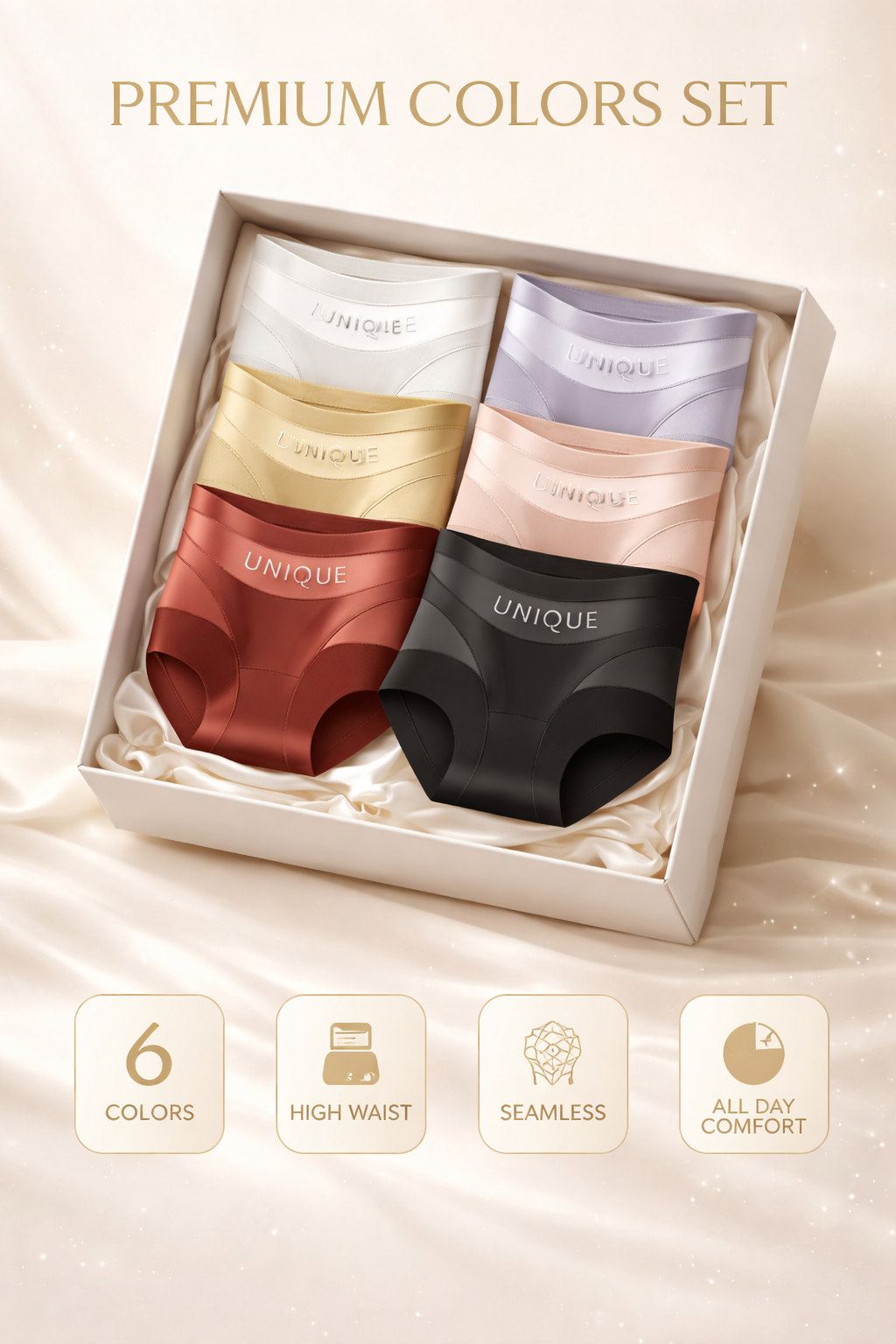 Nahtlose Boyshorts mit hohem Bund und Bauchkontrolle für Damen