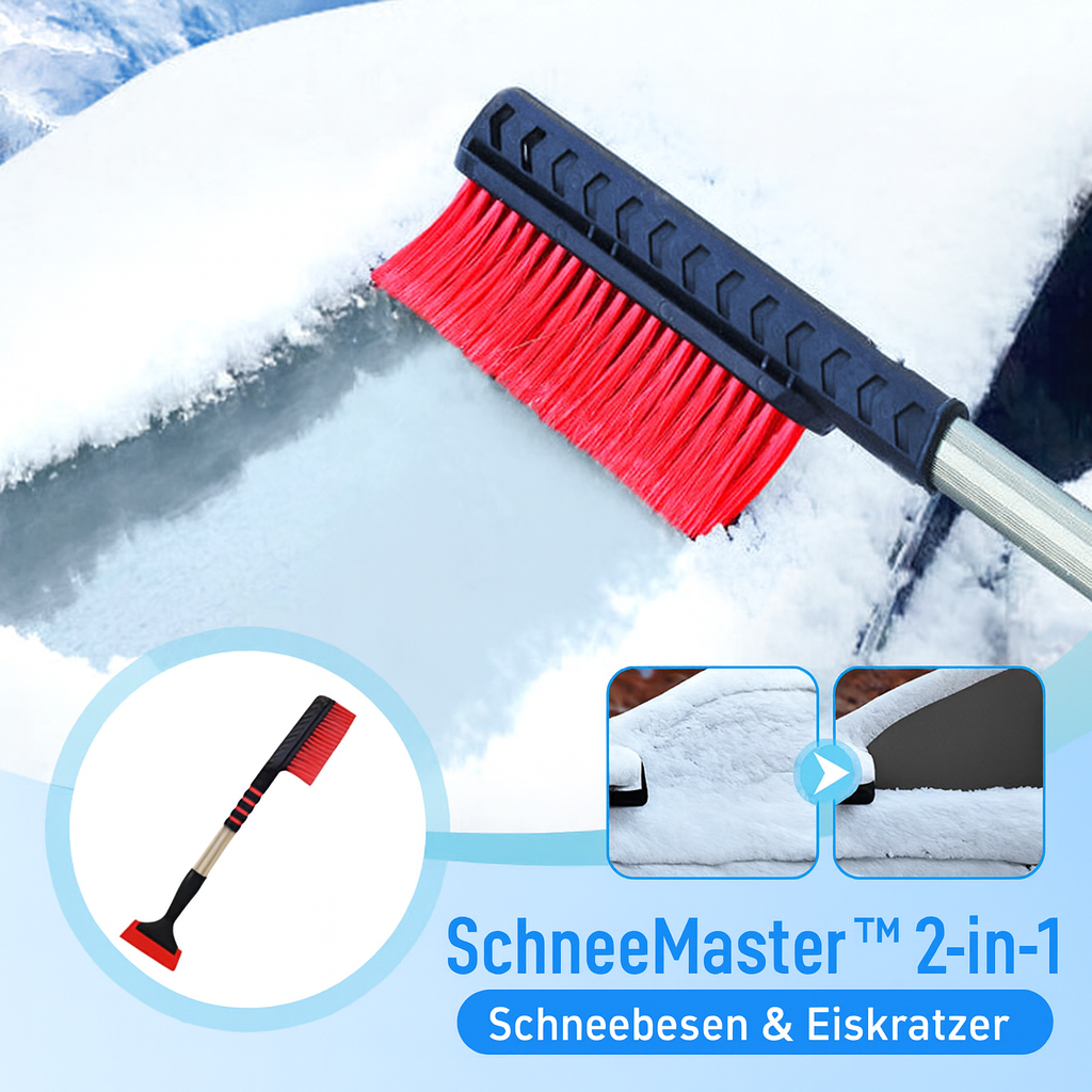 SnowMaster™ – 2-in-1 Schneebesen & Eiskratzer für Autos