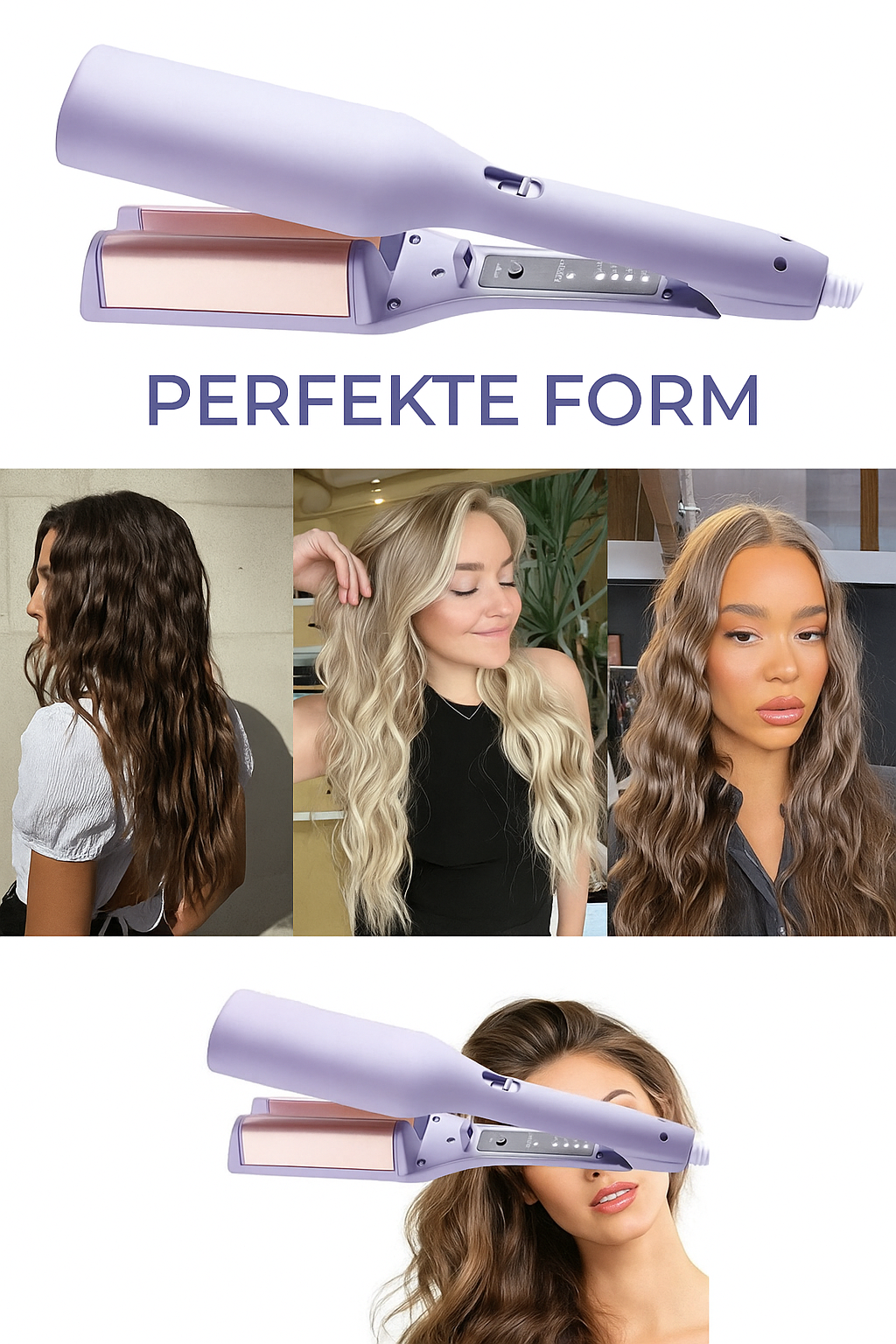 32mm Französischer V-Wave Lockenstyler – Traumhafte Wellen wie vom Friseur!