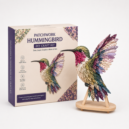 Wingmend | 3D Fabric Patchwork Hummingbird Craft Kit