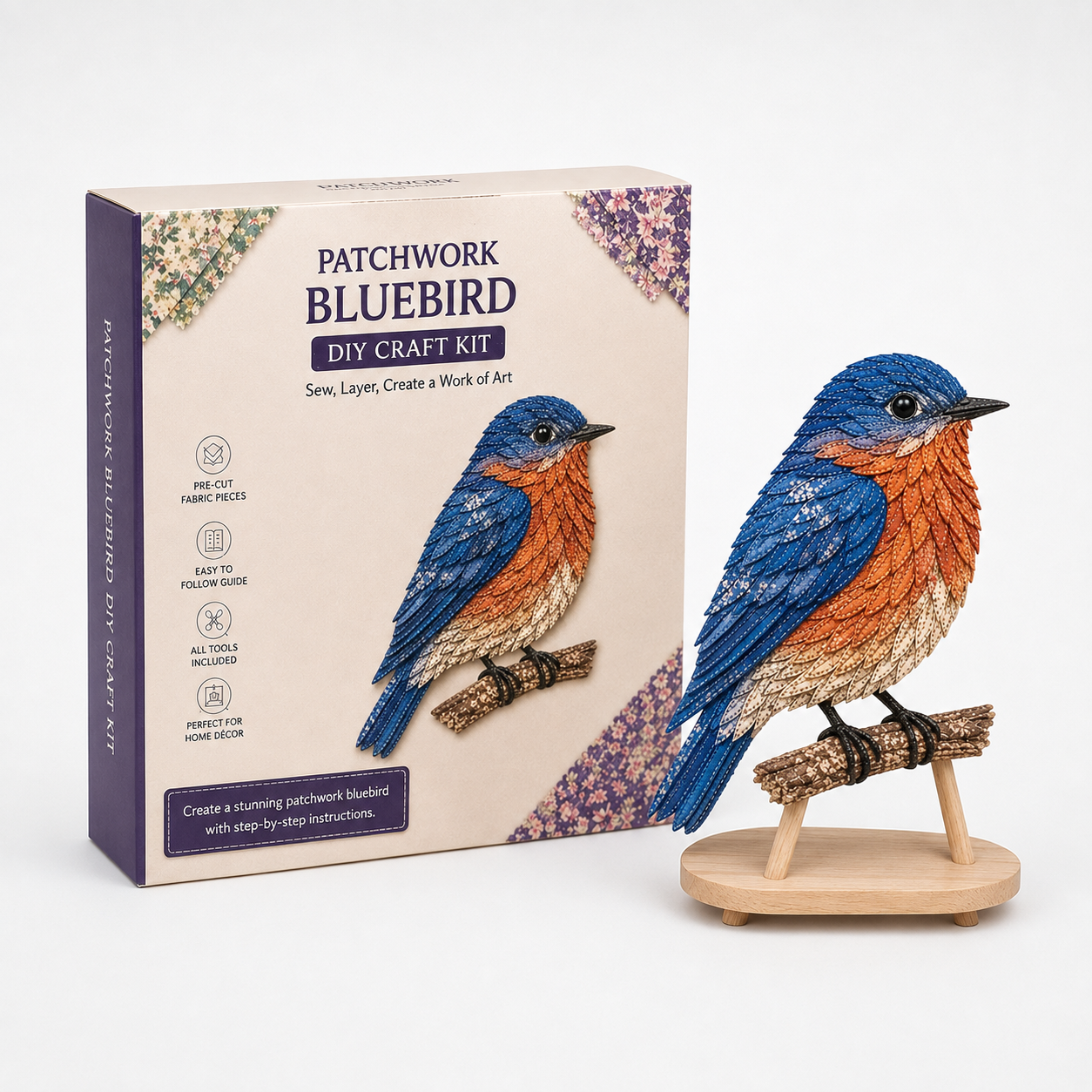 Wingmend | 3D Fabric Patchwork Hummingbird Craft Kit