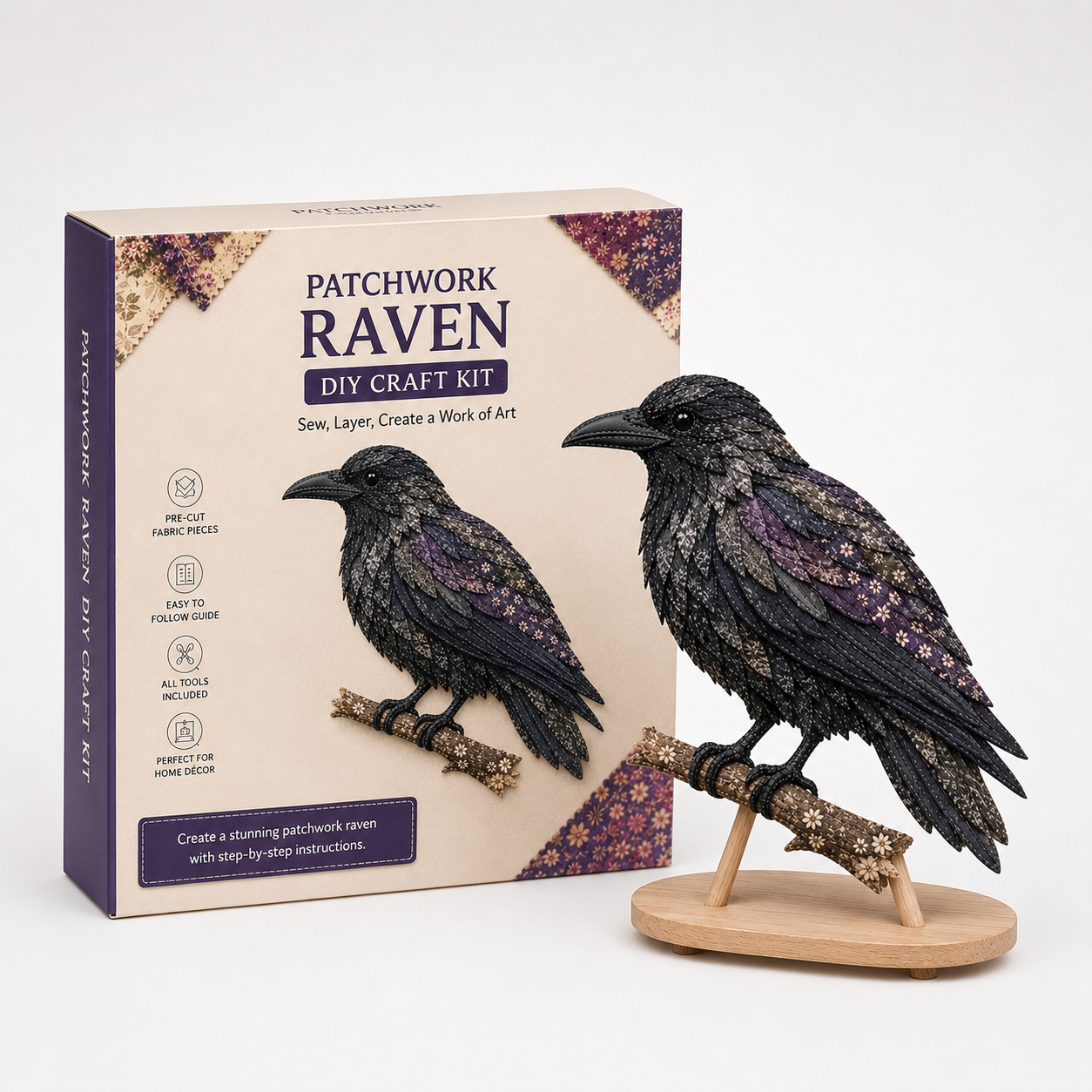 Wingmend | 3D Fabric Patchwork Hummingbird Craft Kit