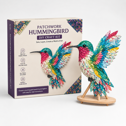 Wingmend | 3D Fabric Patchwork Hummingbird Craft Kit