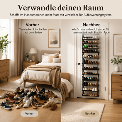 Über-Tür Schuhregal ohne Bohren | TidyDoor™