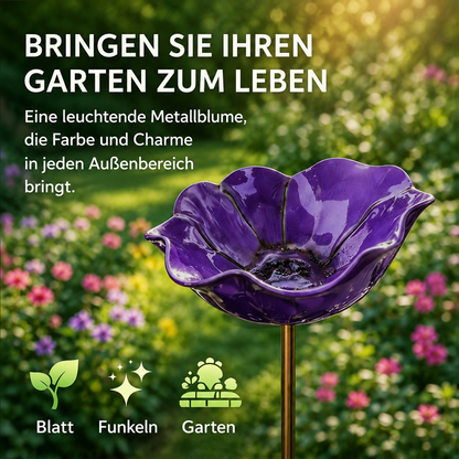 50% RABATT | CraftBlossom™ – Handgefertigte Metallblume & Vogeltränke für den Garten
