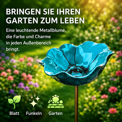 50% RABATT | CraftBlossom™ – Handgefertigte Metallblume & Vogeltränke für den Garten