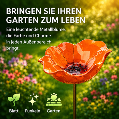 50% RABATT | CraftBlossom™ – Handgefertigte Metallblume & Vogeltränke für den Garten