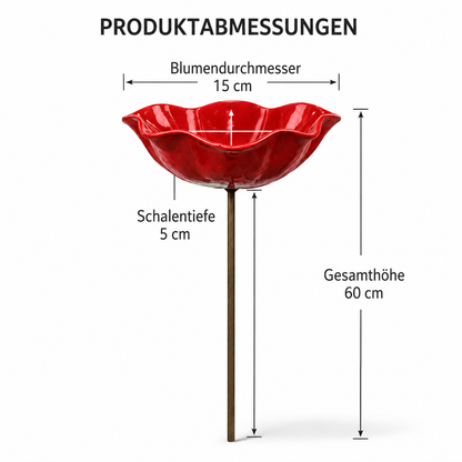 50% RABATT | CraftBlossom™ – Handgefertigte Metallblume & Vogeltränke für den Garten