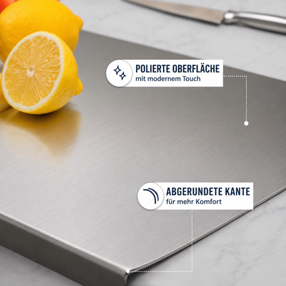 Rozela Edelstahl-Backbrett – Kühle Oberfläche für perfekten Teig