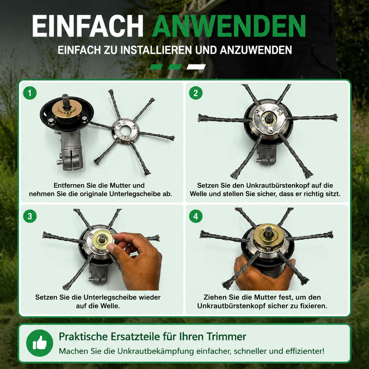CutForge™ Trimmer-Ersatzkopf aus Stahldraht