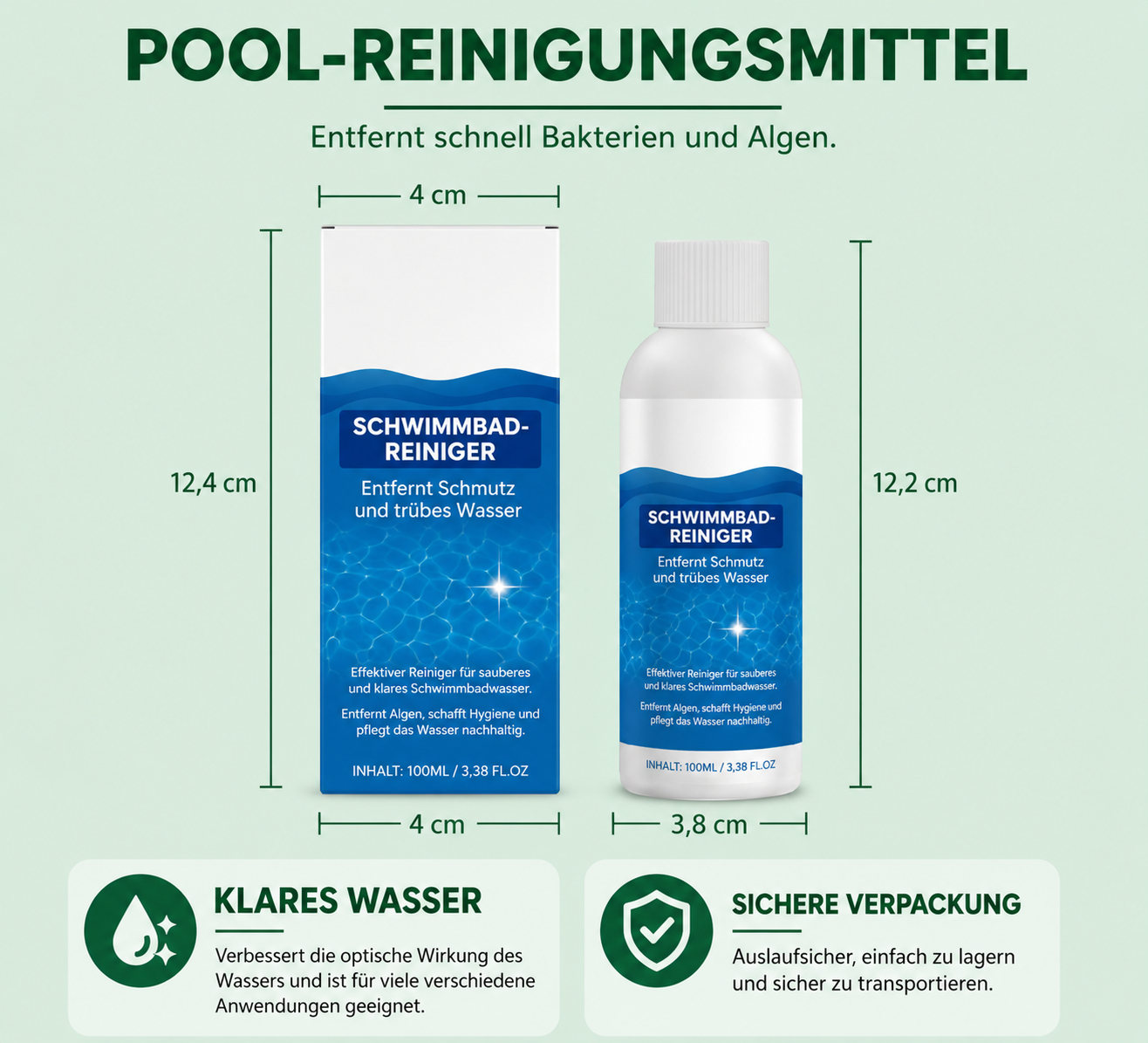 HydroClear Pool-Reiniger & Wasserklärung