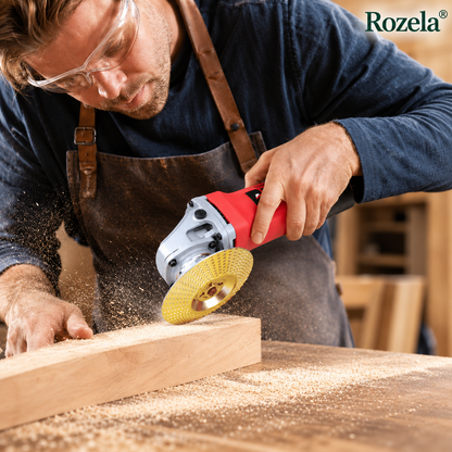 Holz Schleifscheiben Set 4 teilig aus Kohlenstoffstahl