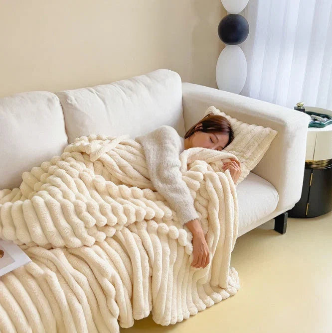 Fleece-Decke für Bett und Reise