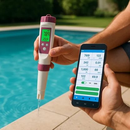 Digitales 7-in-1 Wasserqualitäts-Testgerät mit App