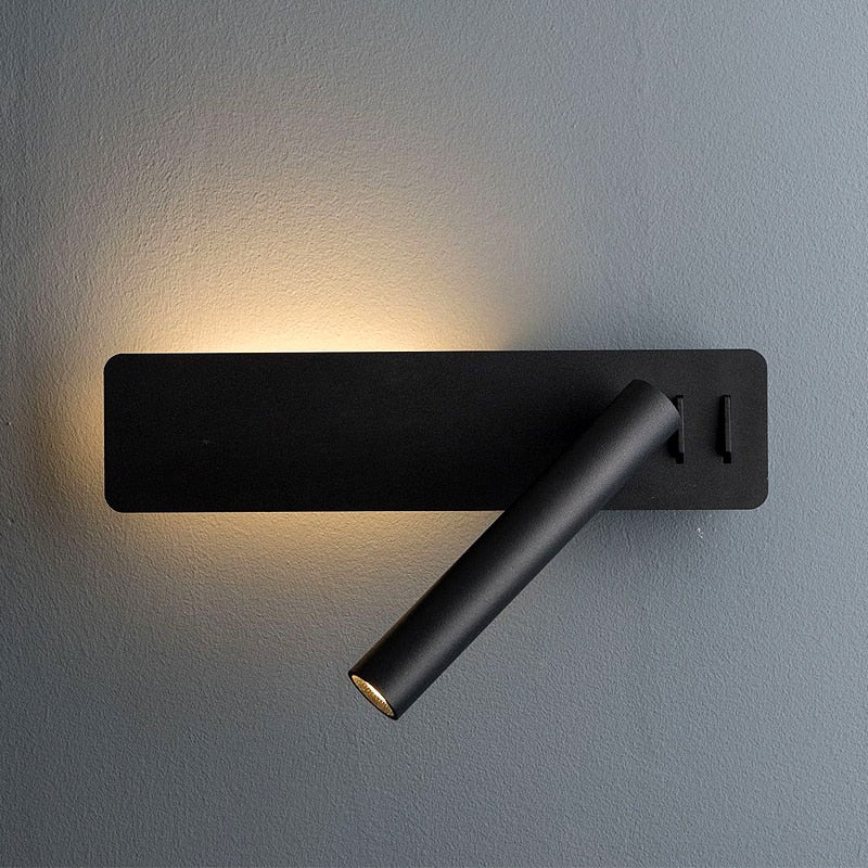 LED-Lesewandleuchte Schwarz