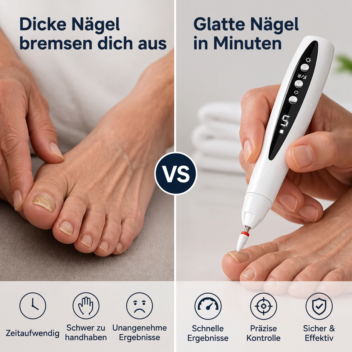 Elektrischer Nagelfräser für harte Nägel – NailaPro