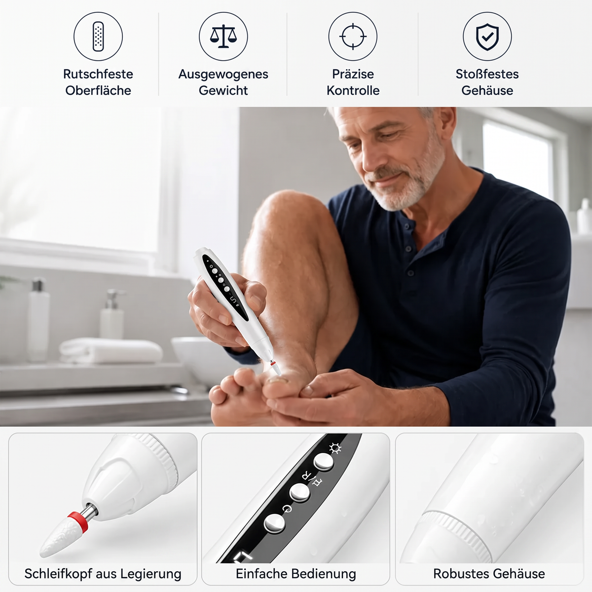 Elektrischer Nagelfräser für harte Nägel – NailaPro
