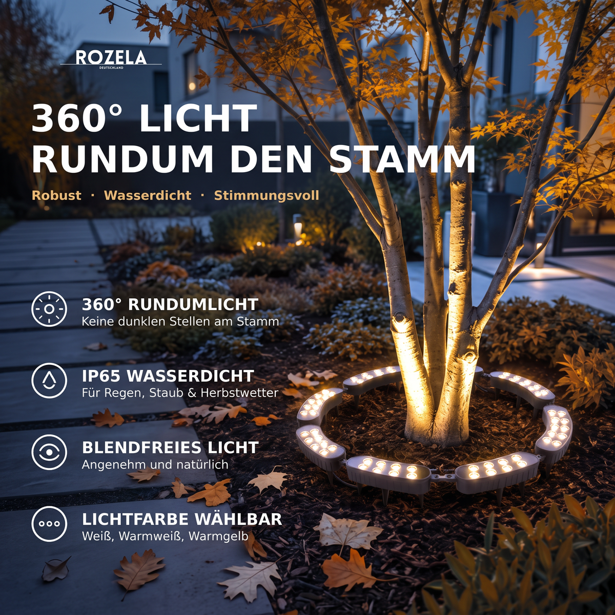 LED-Leuchte für Garten & Bäume – GardenFlare | 50% RABATT