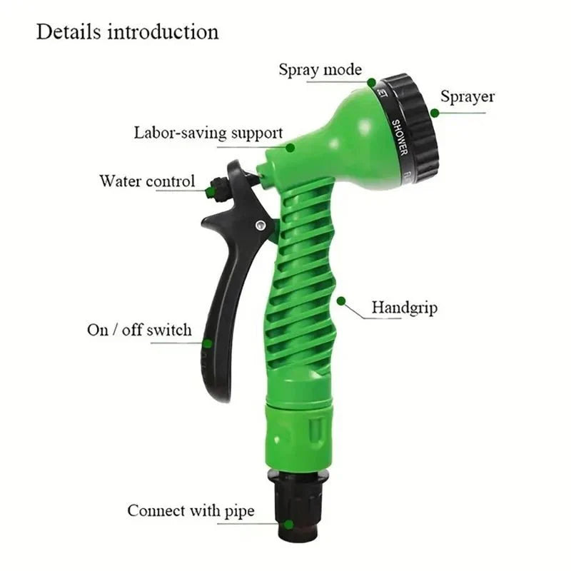 HYDROFLEX PRO – Expandable Garden Hose with 7 Spray Functions