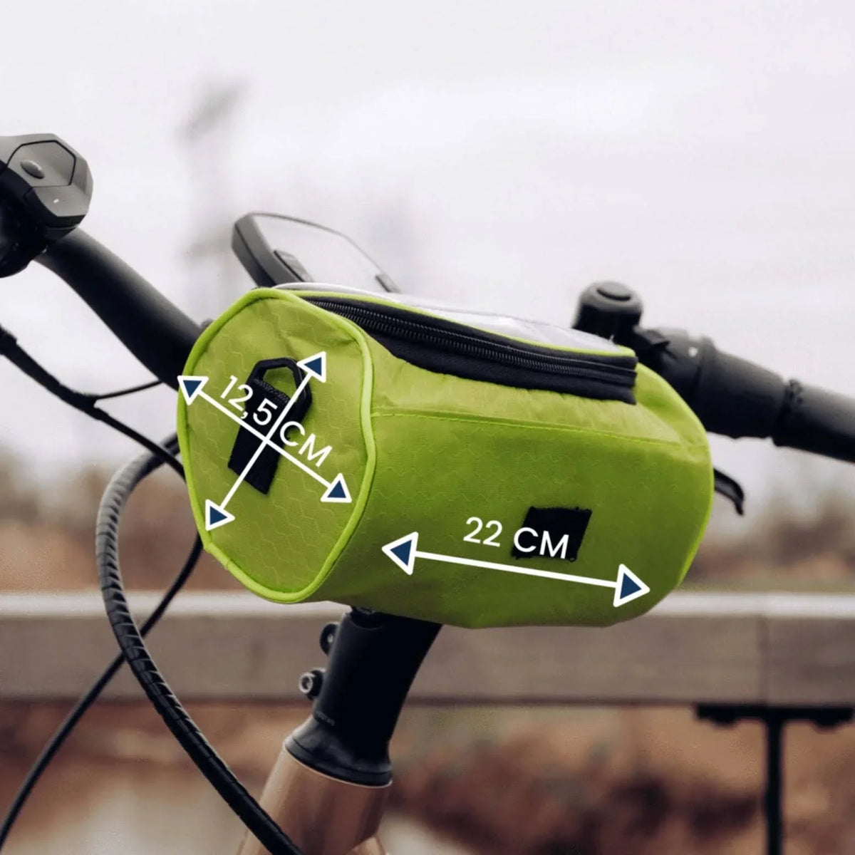 Fahrradlenkertasche | Touchscreen-Handyfenster & wasserdicht | Kompakt