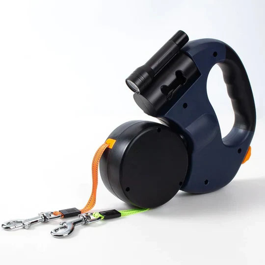 FlexiDuo | Doppelleine mit Drehgelenk und integrierter Taschenlampe