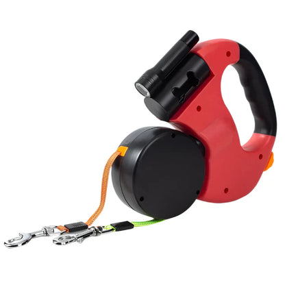 FlexiDuo | Doppelleine mit Drehgelenk und integrierter Taschenlampe