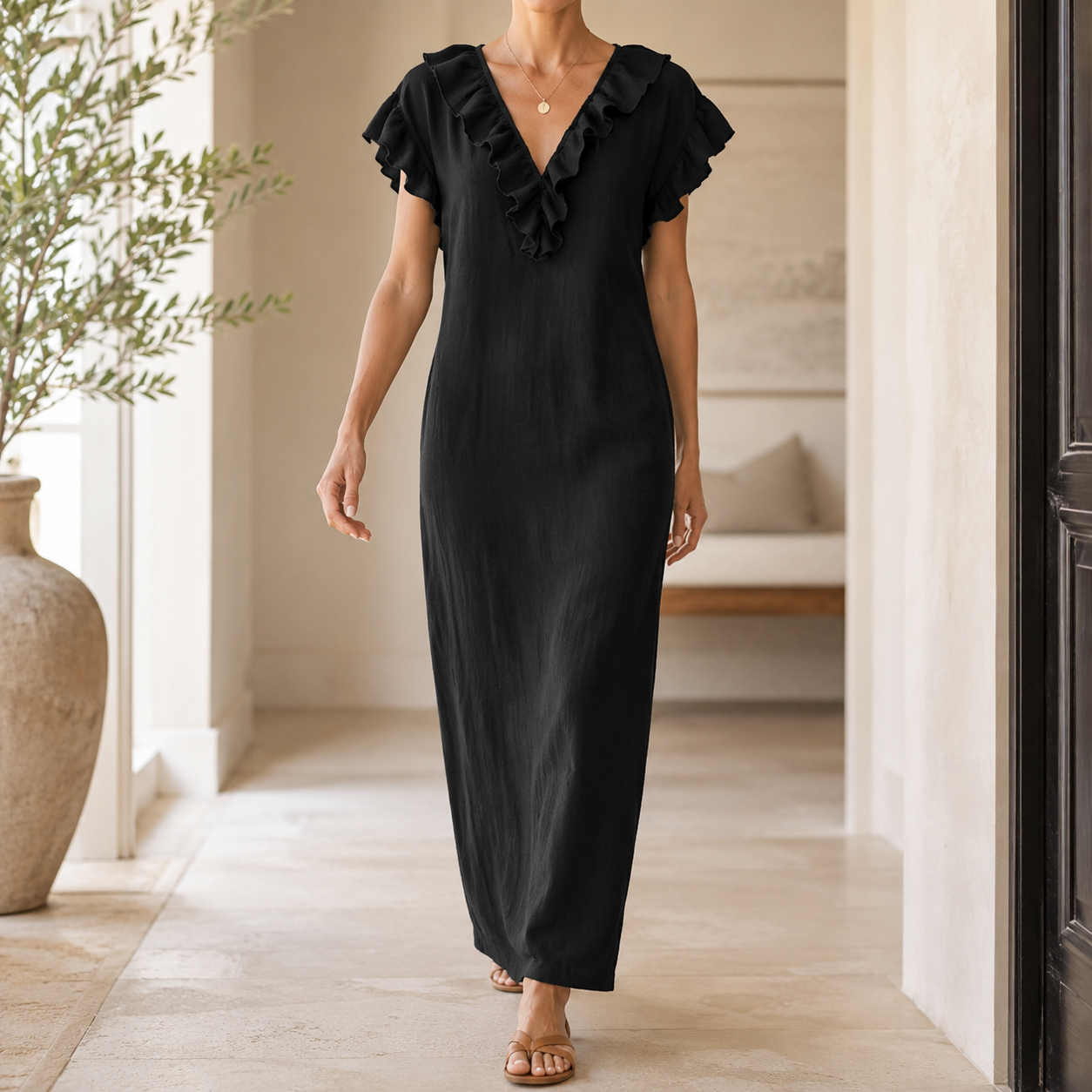 Florenza – Müheloses Maxikleid mit Taschen