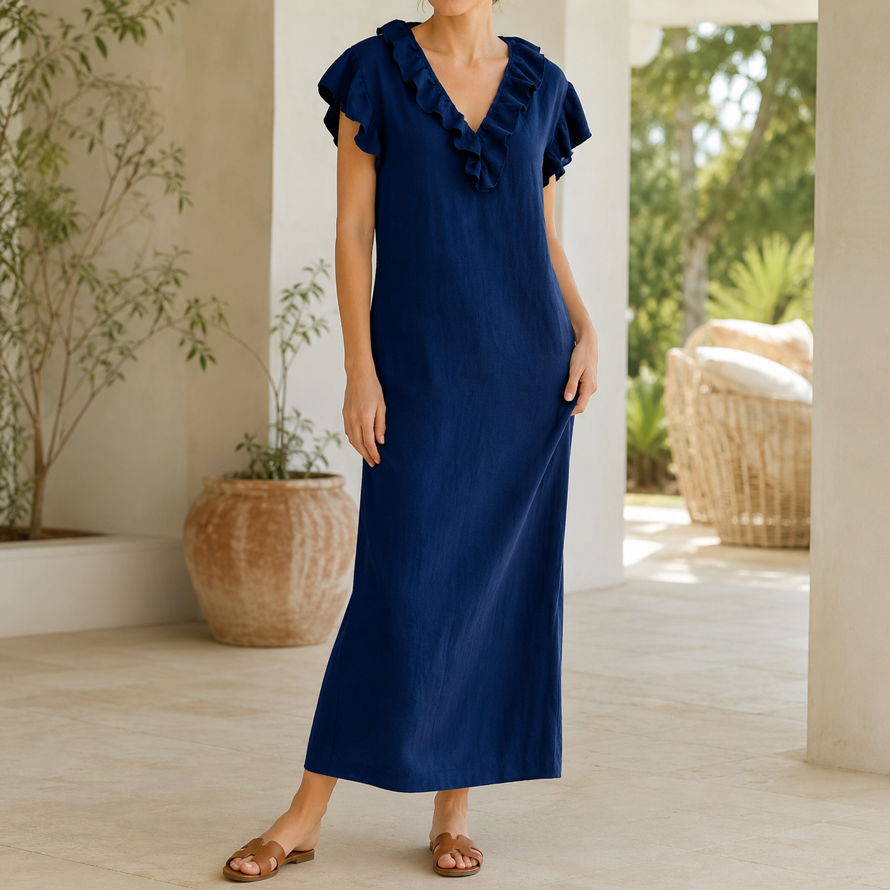 Florenza – Müheloses Maxikleid mit Taschen