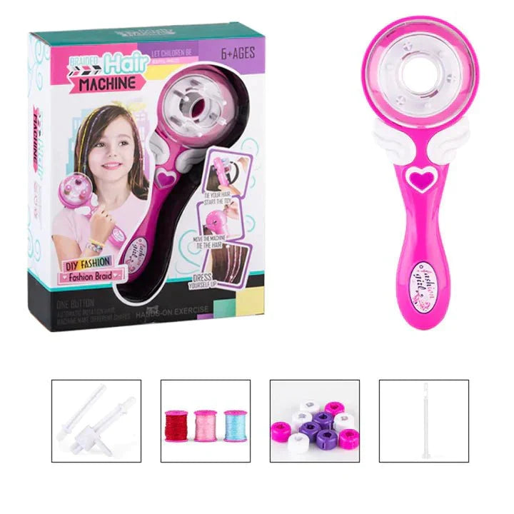 Kinder-Haarstyling mit Flechthilfe
