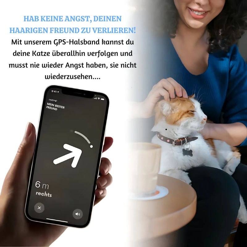 GPS Haustier-Tracker | Echtzeit-GPS & Abo-frei | Sicherheitsschloss