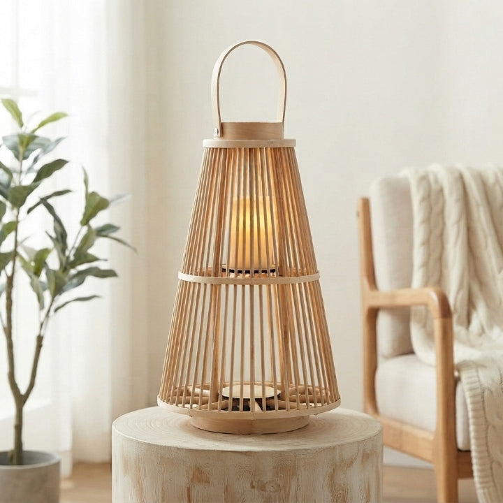 Rattan-Laterne Pyramide