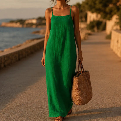 Marelle – Maxi-Unterkleid in Leinenoptik