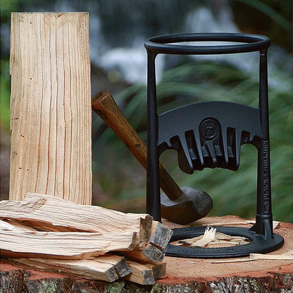 Holzspalter aus Gusseisen sicher & kraftsparend