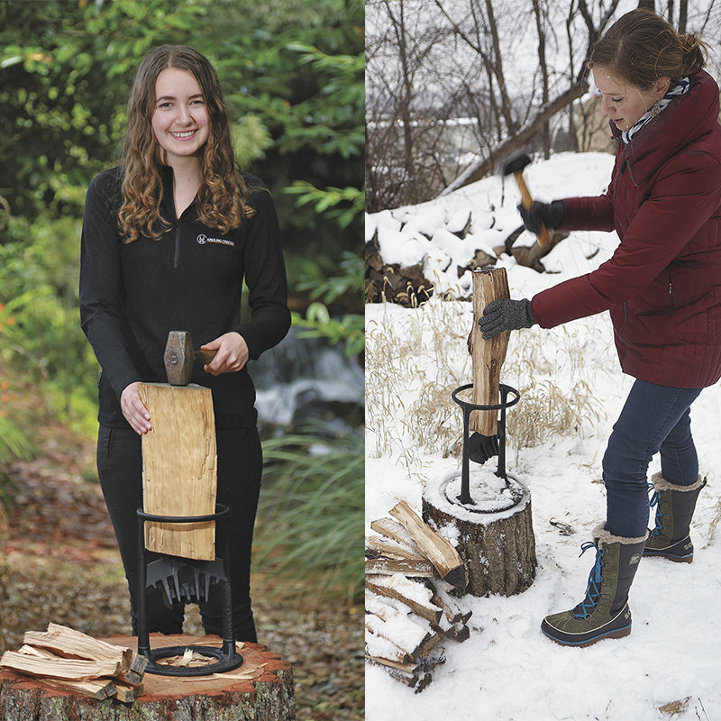 Holzspalter aus Gusseisen sicher & kraftsparend