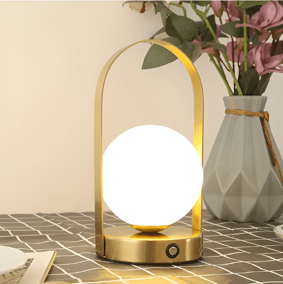 Kabellose Kugellampe Gold