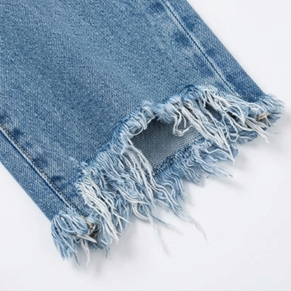 Vivara™ Jeans | Vintage-Look mit Fransen-Saum, perfekt für jeden Anlass