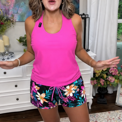 Solana – 3-teiliges Bade-Set mit Überwurf, Tanktop und Shorts