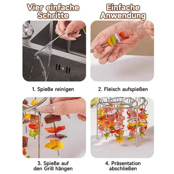 GrillEase™ | Airfryer Kebab Grill – Sauberes Grillen ohne Rauch & wenig Öl