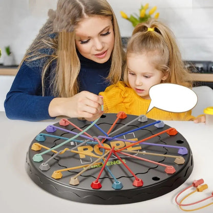 Seilaufwickel-Brettspiel für die ganze Familie – fordere deine Gegner heraus, ab 3 Jahren
