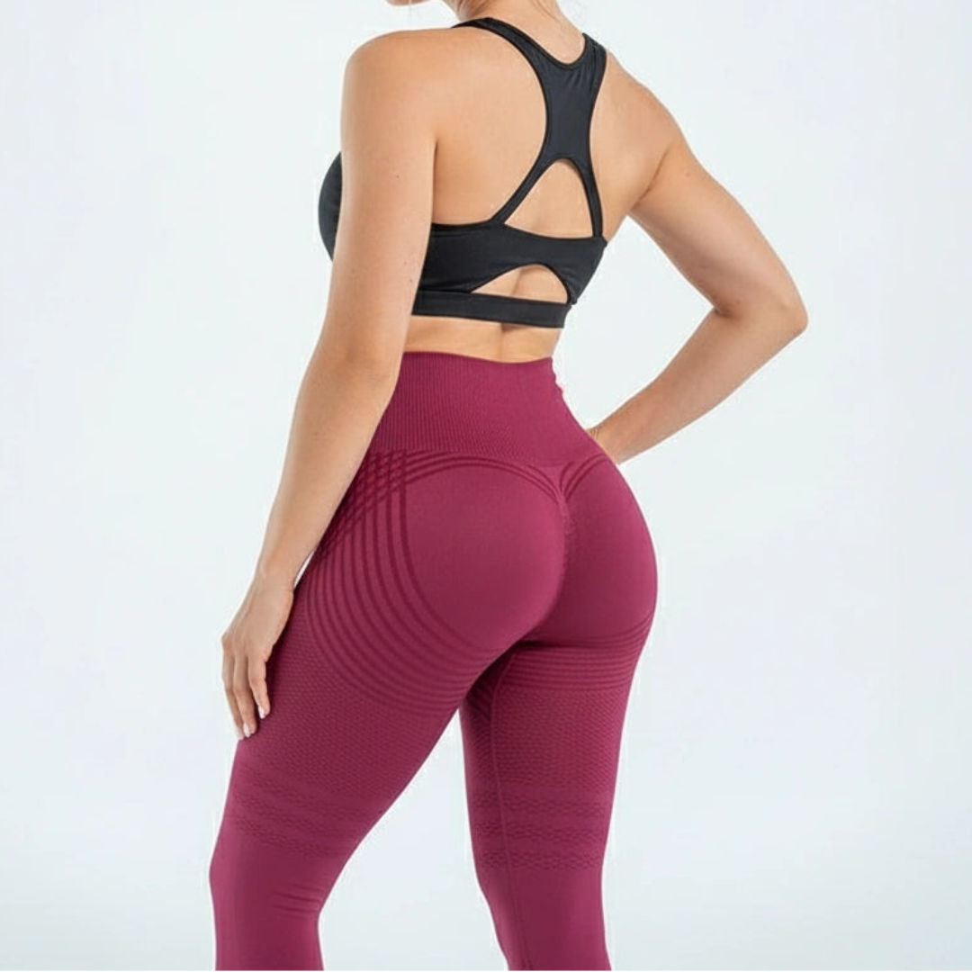 Kompressionsleggings Damen hohe Taille formend