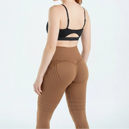 Kompressionsleggings Damen hohe Taille formend
